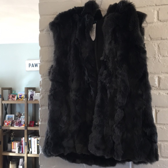 Jocelyn Hooded Fur Vest